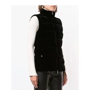 Polo Ralph Lauren Black Velvet down Puffer Vest